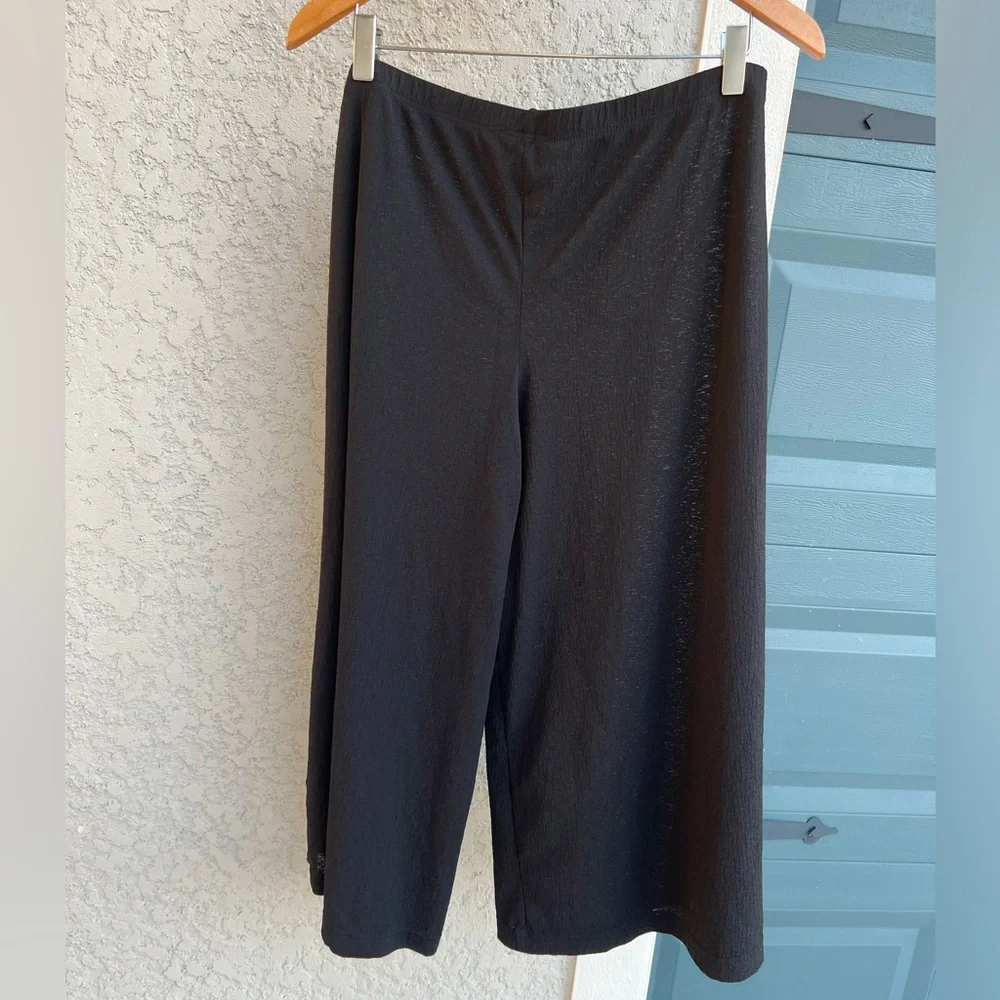 Jordan Taylor Black Beach CoverUp Wide Leg Capri Pant Size XL